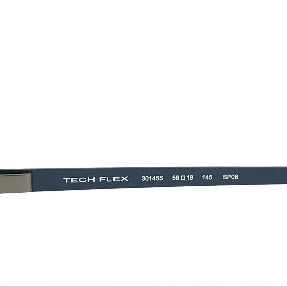 Tech Flex Large Eyeglasses Frames 30145S SP06 Blue Silver Square 58-18-145